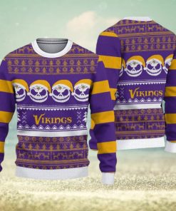 Minnesota Vikings Christmas Reindeers Pattern Knitted Ugly Christmas Sweater  AOP Gift For Men And Women - Limotees