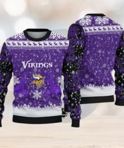 Minnesota Vikings Christmas Reindeer Ugly Christmas Sweater Snowdrift AOP Gift For Fans