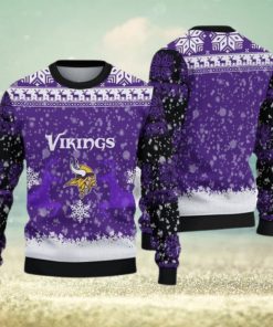 Minnesota Vikings Christmas Reindeer Ugly Christmas Sweater Snowdrift AOP Gift For Fans