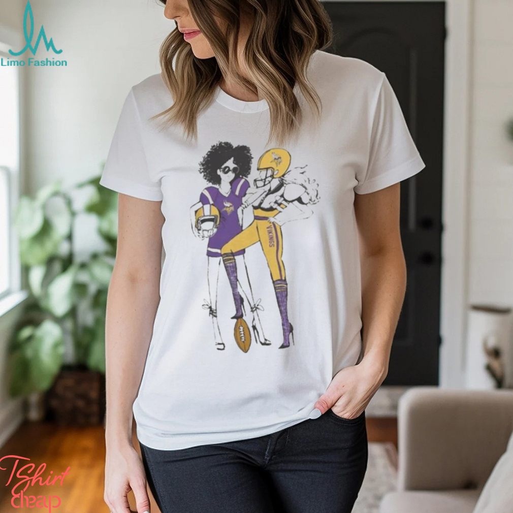 Leopard Minnesota Vikings T-Shirt for Women