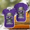 Minnesota Vikings Skull Nfl Hawaiian Shirt For Fans