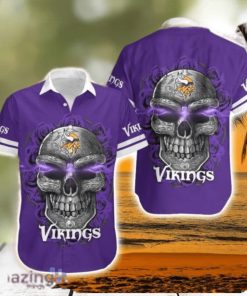 Minnesota Vikings Sugar Skull Nfl Hawaiian Shirt For Fans