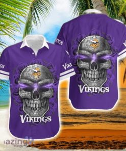 Minnesota Vikings Sugar Skull Nfl Hawaiian Shirt For Fans