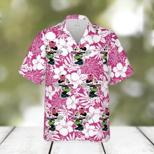 Minnie Mouse Floral Pattern Hawaiian Shirt