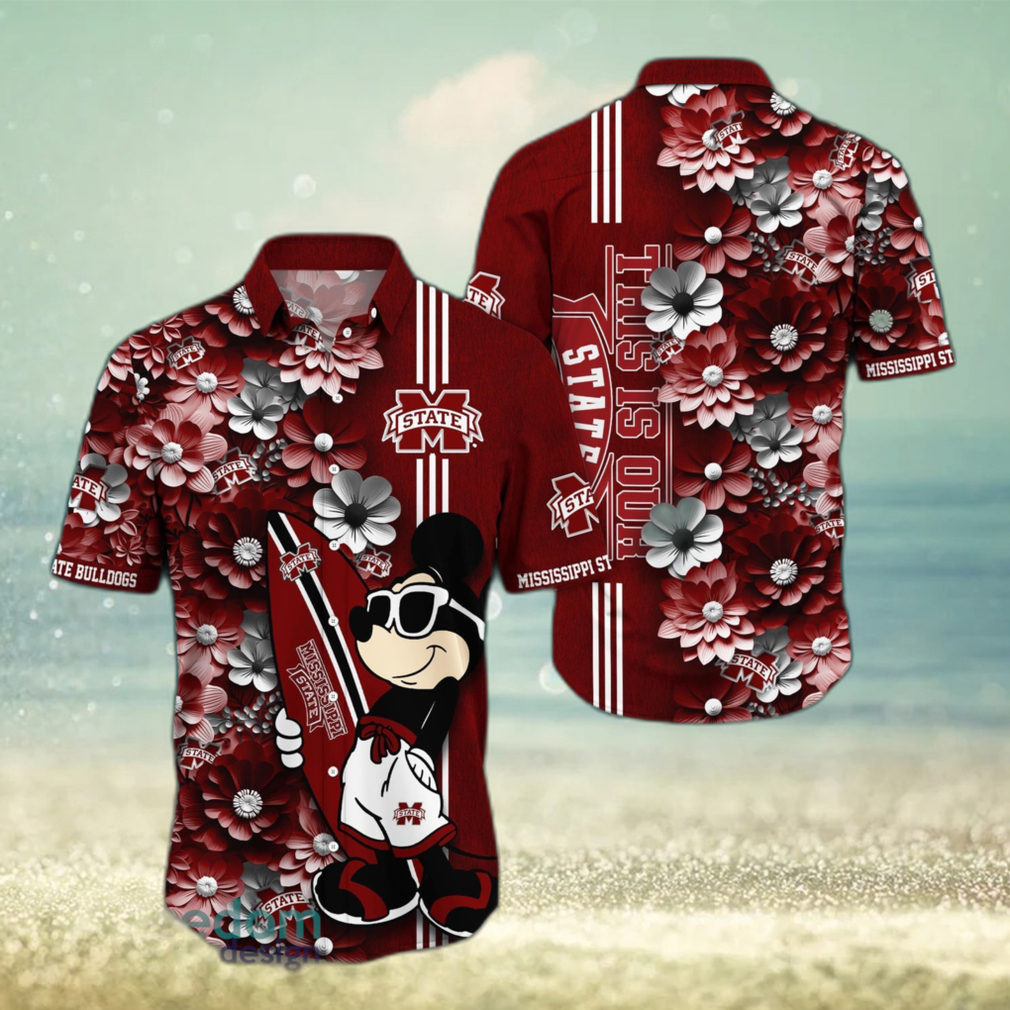 Mickey And Floral New England Patriots NFL Summer Hawaiian Shirt