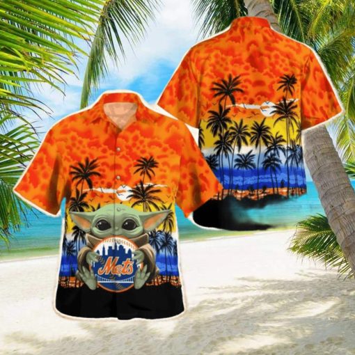 Mlb New York Mets Tropical Hawaiian Shirt