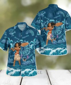 Moana And Stitch Tropical Hawaiian Shirt