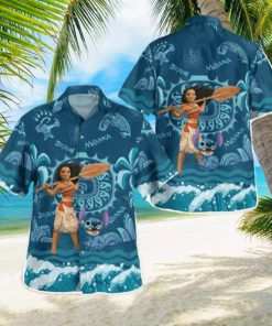 Moana And Stitch Tropical Hawaiian Shirt