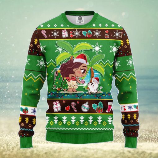 Moana Green Amazing Gift Ugly Christmas 3D Sweater Christmas Gift For Men And Women