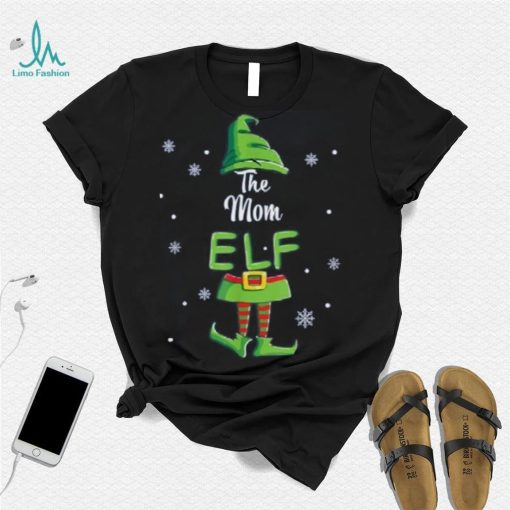 Mom Elf Family Matching Christmas Pajamas Pjs Xmas Women Shirt