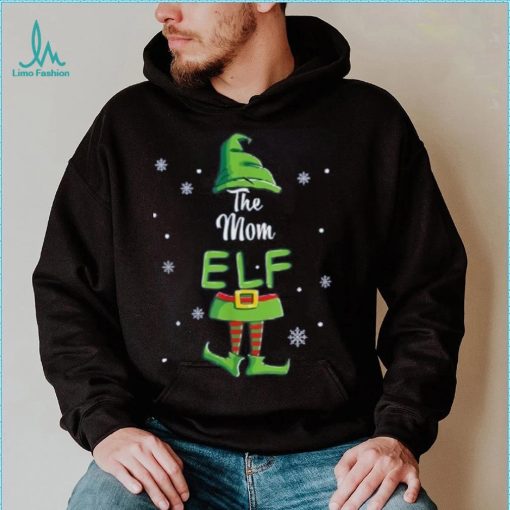 Mom Elf Family Matching Christmas Pajamas Pjs Xmas Women Shirt