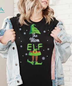 Mom Elf Family Matching Christmas Pajamas Pjs Xmas Women Shirt