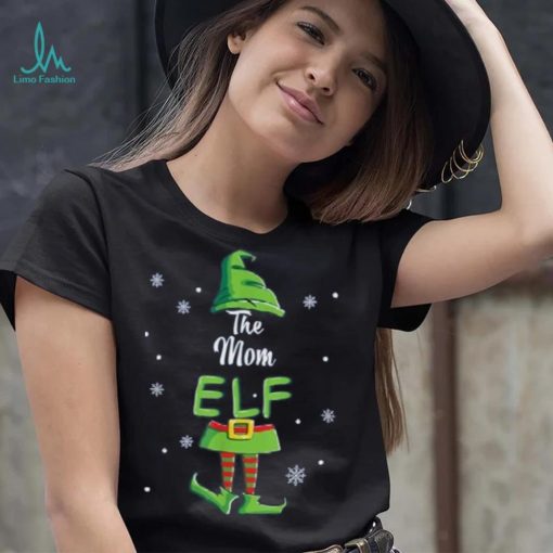Mom Elf Family Matching Christmas Pajamas Pjs Xmas Women Shirt