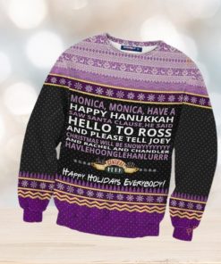 Monica Friends Happy Hanukkah Holidays Ugly Xmas Sweater