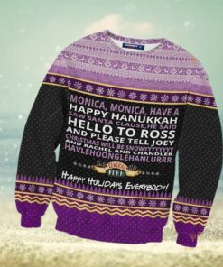 Monica Friends Happy Hanukkah Holidays Ugly Xmas Sweater