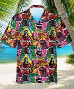 Monsters Pop Collage Universal Monsters Hawaiian Shirt