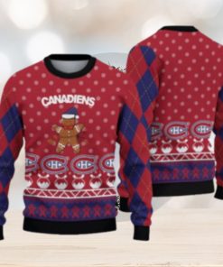 Montreal Canadiens Christmas Gingerbread Man Ugly Christmas Sweater Cute Christmas Gift