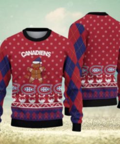 Montreal Canadiens Christmas Gingerbread Man Ugly Christmas Sweater Cute Christmas Gift