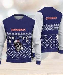 Montreal Canadiens Christmas Skull 3D Gingerbread Ugly Sweater Gifr For Fans