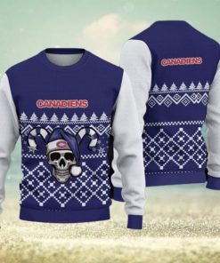 Montreal Canadiens Christmas Skull 3D Gingerbread Ugly Sweater Gifr For Fans