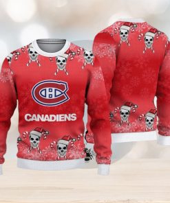 Montreal Canadiens Christmas Skull AOP Carols Ugly Sweater