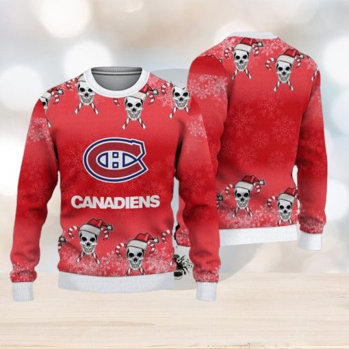 Montreal Canadiens Christmas Skull AOP Carols Ugly Sweater