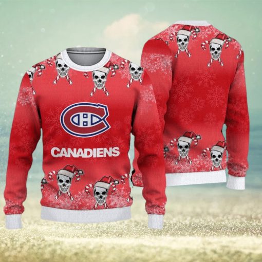 Montreal Canadiens Christmas Skull AOP Carols Ugly Sweater