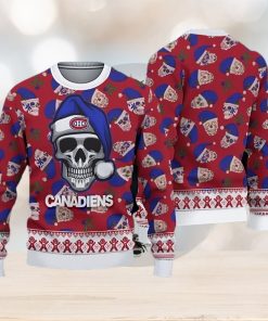 Montreal Canadiens Fans Skull Chimney Knitted Christmas Sweater