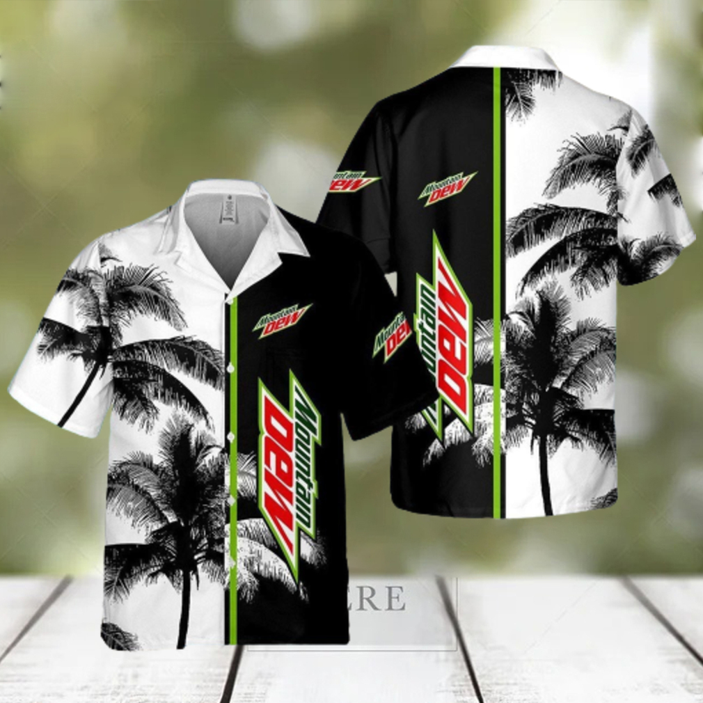 Mountain Dew Palm Tree All Over Printed Hawaiian Shirt For Men Mountain Dew Palm Tree All Over Printed Hawaiian Shirt For Men
