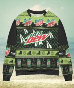 Mountain Dew Pine Tree Snowflake Christmas Ugly Sweater Party