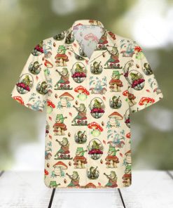 Mushroom and Frog Hawaiian Shirt