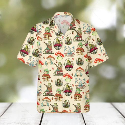 Mushroom and Frog Hawaiian Shirt