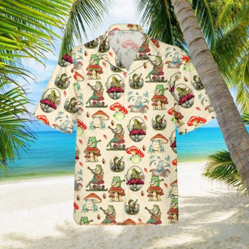 Mushroom and Frog Hawaiian Shirt