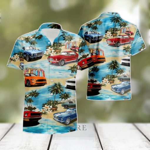 Mustang Car Hawaiian Shirt   Short