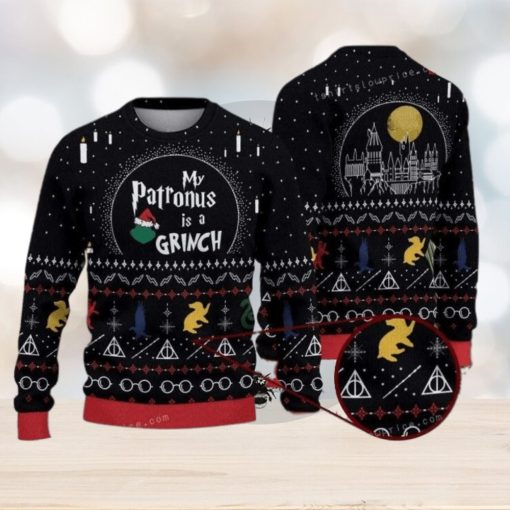 My Patronus Is A Grinch Christmas Sweater Christmas Ugly Sweater Party