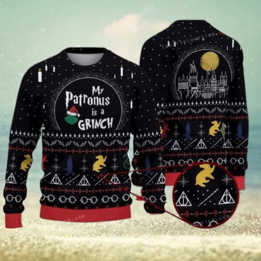 My Patronus Is A Grinch Christmas Sweater Christmas Ugly Sweater Party