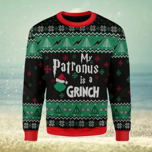 My Patronus Is A Grinch Ugly Christmas Sweater Xmas Gift Men And Women Christmas Sweater