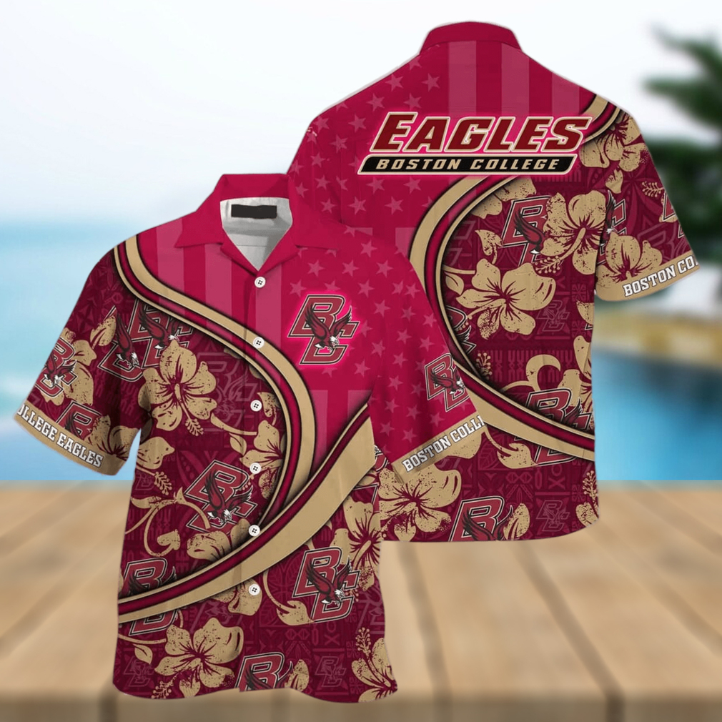 NCAA Boston College Eagles Hawaiian Shirt Custom Name Best Beach Gift For  Boyfriend