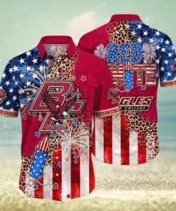 NCAA Boston College Eagles Hawaiian Shirt Fireworks Independence Day