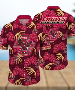 NCAA Boston College Eagles Hawaiian Shirt Palm Leaves Pattern Best Beach Gift