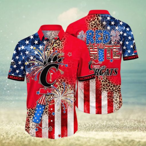 NCAA Cincinnati Bearcats Hawaiian Shirt Fireworks Independence Day