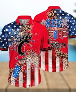 NCAA Cincinnati Bearcats Hawaiian Shirt Fireworks Independence Day