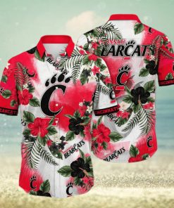 NCAA Cincinnati Bearcats Hawaiian Shirt Hibiscus Flowers Pattern