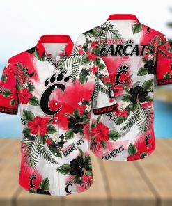 NCAA Cincinnati Bearcats Hawaiian Shirt Hibiscus Flowers Pattern