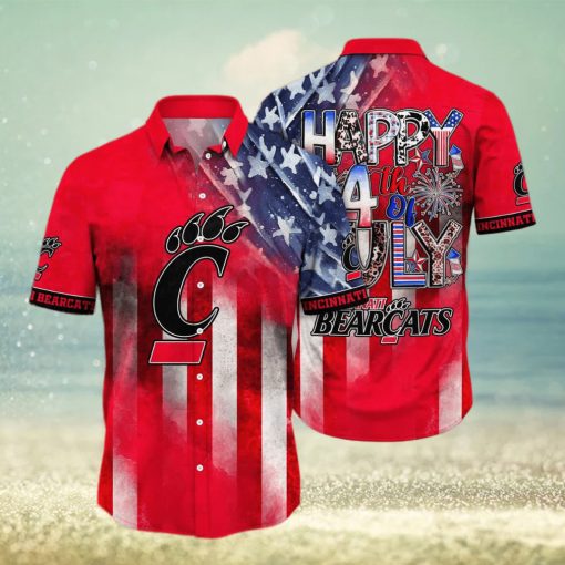 NCAA Cincinnati Bearcats Hawaiian Shirt Independence Day Happy 4th Of July