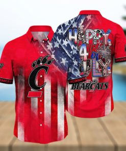 NCAA Cincinnati Bearcats Hawaiian Shirt Independence Day Happy 4th Of July