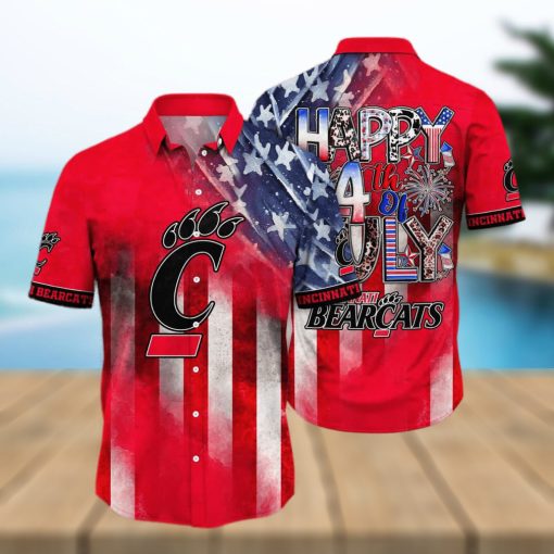 NCAA Cincinnati Bearcats Hawaiian Shirt Independence Day Happy 4th Of July