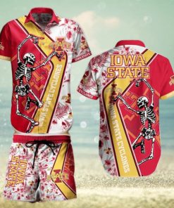 NCAA Iowa State Cyclones Skeleton Hawaiian Shirt And Shorts