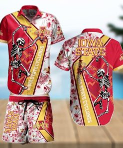 NCAA Iowa State Cyclones Skeleton Hawaiian Shirt And Shorts