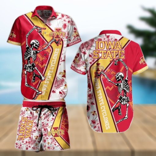 NCAA Iowa State Cyclones Skeleton Hawaiian Shirt And Shorts